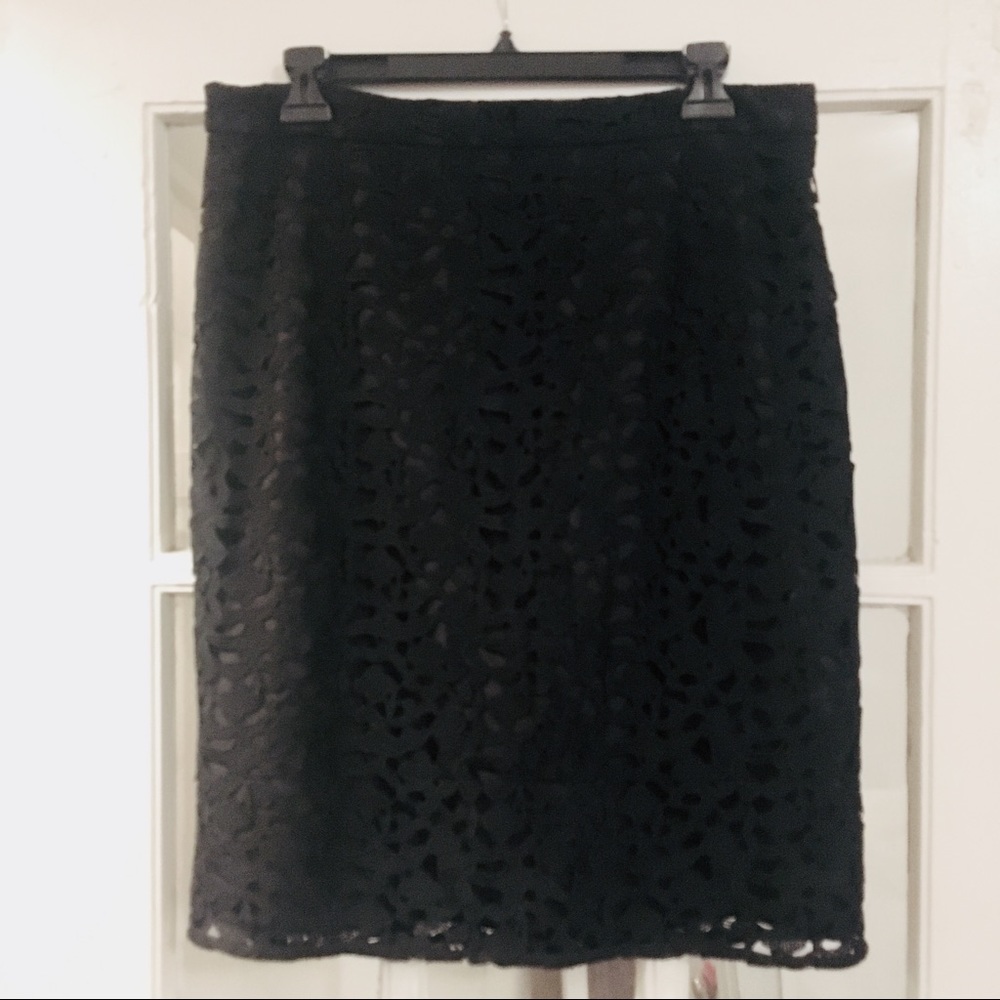 J.Crew Black Lace Skirt